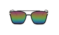 Double Beam Retro Big Frame Bright Color Sunglasses