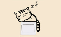 Lovely Cute Cat Sleeping Wall Switch Sticker