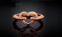 Gold Color Heart Shape Ring For Women (7)