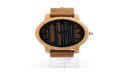 Unisex Wooden Dial Leather Quartz Wristwatch - sparklingselections