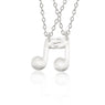 New Stitching Best Friends Music Note Pendant Necklace