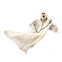 Halloween Decoration Hanging Ghost with chain light Eyes Sound and Sensor Props - sparklingselections