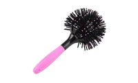 3D Round Hair Brushes Comb Salon Make Up 360 degree Ball Styling Tools - sparklingselections