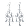 Silver Plated Beautiful Round Water Dangle Long Earrings For Women