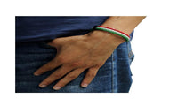 Italy Flag Leather Mens  Bracelet - sparklingselections