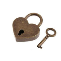 Home Care Heart Shape Vintage Old Antique Style Key Lock With key - sparklingselections