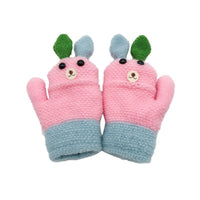 New Baby Winter Warm Knitted Animal Pattern Full Finger Gloves - sparklingselections