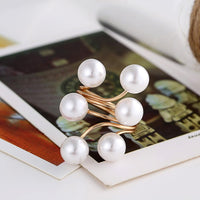 Fashion Elegant simulated Pearl Opening Rings - sparklingselections