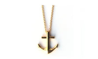 Gold Chain Anchor Pendant Necklace for Women - sparklingselections