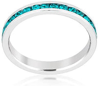 925 Sterling Silver Radiant Hearts Bright Mint Enamel Crystals Women Ring