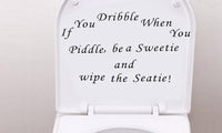 If You Dribble When You Piddle Quote Waterproof Toilet Sticker