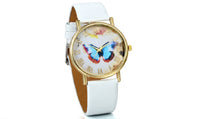 Montre Femme Butterfly PU Leather Dress Wrist Watch