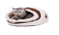Dog Cat House Kennel With Feather Warm In Winter/Autumn - sparklingselections