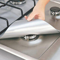 4Pcs Reusable Foil Gas Hob Range Stovetop Burner Protector - sparklingselections