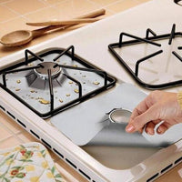 4Pcs Reusable Foil Gas Hob Range Stovetop Burner Protector - sparklingselections