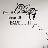 Eat Sleep Game Boys Bedroom Wall Decals Boys Bedroom Playroom Art Design Stickers Wall for Home Playroom - sparklingselections