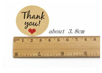 Fancy Land Kraft Thank You Stickers Roll for Thanksgiving, Thanksgiving love Thank you Sticker Roll