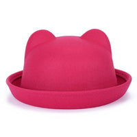 New Women Cute Cat Bear Ears Shade Devil Hat Wool Cap - sparklingselections