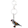 European Goldfinch Bird Key Chains Animal Jewelry Keyring For Women Car Bag