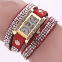 New Feminine Casual Bracelet Watch Robe Reloj PU Quartz Watch - sparklingselections
