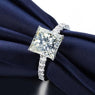 Unique White Gold Filled Square Cubic Zircon Vintage Wedding Engagement Rings For Women Beautiful Jewelry Gifts