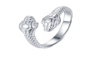 Silver Plated Snake Shaped Ring For Women (Adjustable) - sparklingselections