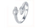 Silver Plated Ring Finger Women Lady Wedding Engagement