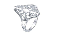 Water Drop Silver Plated Fashion Ring (6,7,8) - sparklingselections