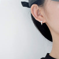 Hot Selling New White Diamond CZ Beautiful Cross Huggie Hoop Earring for Women, Girls Punk Jewelry - sparklingselections