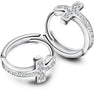 Hot Selling New White Diamond CZ Beautiful Cross Huggie Hoop Earring for Women, Girls Punk Jewelry