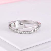 Simple Single Row Of Small Rhinestone Ring - sparklingselections