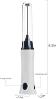 Rechargeable Eggbeater Handheld Stainless Milk Frother Foamer Blender Coffee Mixer - sparklingselections