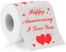 Happy Anniversary Printed Hearts Toilet Paper Anniversary Present Lovers Gift For Her/Him