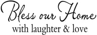 Bless This Home With Laughter And Love Quotes Wall Stickers Decals - sparklingselections