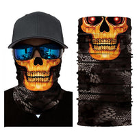 Men's Cycling Motorcycle Neck Ghost Face Mask Halloween Party - sparklingselections