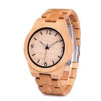 Stylish Men Wooden Bamboo Luxury Quartz Wristwatch in Gift Box - sparklingselections