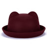 New Women Cute Cat Bear Ears Shade Devil Hat Wool Cap