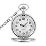 Best Classical 4.5cm Size Silver Polish Quartz Antique Man Pocket Watch Fob Chain Necklace