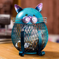 Blue Cat Shaped Piggy Bank For Kids - sparklingselections