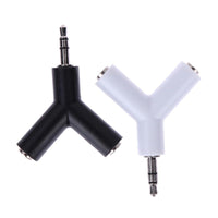 New 3.5mm Double Jack Adapter to Headphone Splitter Converter for Samsumg for iPhone MP3 Player Headset Earphone 1 in 2 Adapter - sparklingselections
