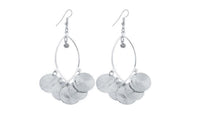 Round Shape With CZ Dangle Long Earrings For Women - sparklingselections