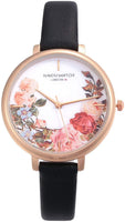 New Women's Analog Rose Gold Case Flower Causal Wristwatch High Quality Fashion Quartz Watch - sparklingselections