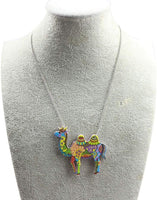 Hot Selling Acrylic Resin Multicolor Trendy Camel Pendant Necklace For Women/Men Necklace Gifts Jewelry - sparklingselections