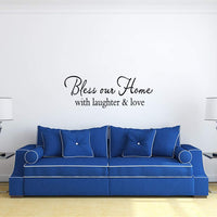 Bless This Home With Laughter And Love Quotes Wall Stickers Decals - sparklingselections