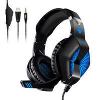 Stereo Sound  Wired Gaming LED Lights Bass Stereo Surround Sound Volume Control Headset for Computer