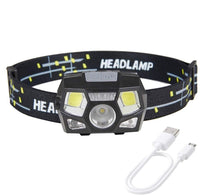 Powerfull Headlamp Rechargeable LED Headlight Body Motion Sensor Head Flashlight Camping Torch Light Lamp With USB - sparklingselections