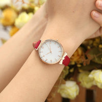 New Fashion Flamingo Printed Leather Strap Quartz Wrist Watch - sparklingselections
