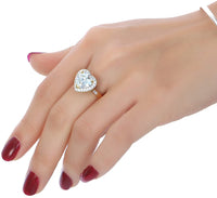 Women Cubic Zirconia Heart Ring - sparklingselections