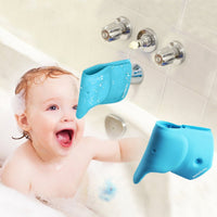 Home Bathtub Temperature Tester Thermometer Color Change Baby Stickers Blue Elephant Kids Tub Faucet Protector - sparklingselections