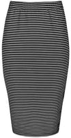 New Stylish Women Stripes Skirt Stretch Fabric Midi Casual, Formal High Waist Elastic Skirt - sparklingselections